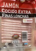 Mängden socker i Jamon cocido extra finas lonchas