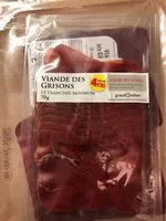 Mängden socker i Viande des grisons