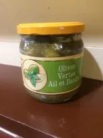 Mängden socker i Olives vertes ail et basilic