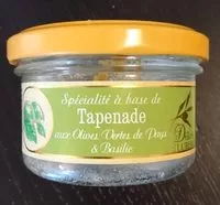 Mängden socker i Spécialité à base de tapenade aux olives vertes et basilic
