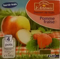 Mängden socker i Dessert de fruits pomme fraise