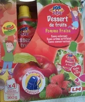 Mängden socker i Dessert de fruit Pomme Fraise