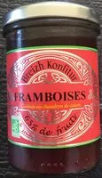Mängden socker i Confiture framboise biologiques