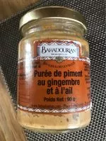 Mängden socker i Purée de piment au gingembre et à l'ail