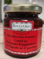 Mängden socker i Confit de poivrons framboise et piment de Cayenne