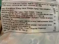 Mängden socker i 2KG Bonbons Tendres Air Fruit Verquin