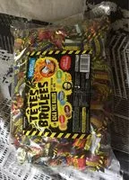 Mängden socker i Verquin Bonbons Têtes Brûlées goûts hyperacides le paquet de 1