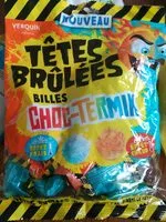 Mängden socker i Têtes brulées Billes Choc Termik