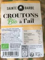 Mängden socker i croutons bio a l'ail