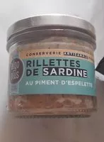 Mängden socker i Rillette De Sardines Au Piment D'espelette