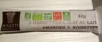 Mängden socker i Barre chocolat au lait amandes et noisettes