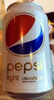 Mängden socker i Pepsi light décaféiné