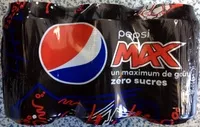 Mängden socker i Pepsi Max (zéro sucres)