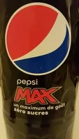 Mängden socker i Pepsi Max (zéro sucres)