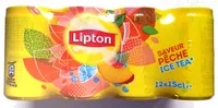 Mängden socker i Lipton Ice Tea saveur pêche 12 x 15 cl