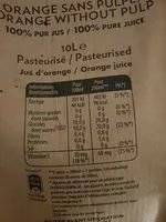 Mängden socker i Tropicana Pure premium orange sans pulpe 10 L