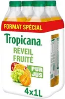 Mängden socker i Tropicana reveil fruite pet format special lot de 4x1l