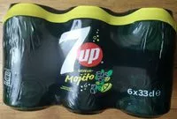 Mängden socker i 7UP saveur mojito 6 x 33 cl