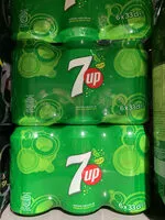 Mängden socker i 7UP aux Extraits de citron & citron vert 6 x 33 cl