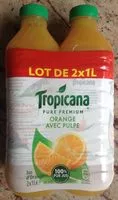 Mängden socker i Tropicana Orange avec pulpe lot de 2 x 1 L