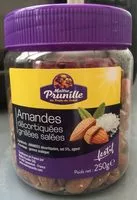 Mängden socker i Amandes decortiquees grillees salees
