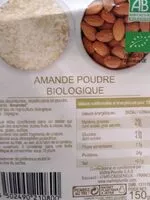Mängden socker i Amandes poudre biologique