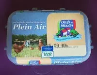 Mängden socker i Oeufs de poules élevées en pleine air