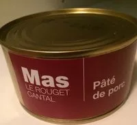 Mängden socker i Pâté de porc