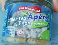 Mängden socker i Rillettes de thon, citron vert apero