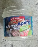 Mängden socker i Rillettes de thon apéro citron vert et piment