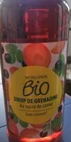 Mängden socker i Monoprix BIO sirop grenadine