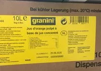 Mängden socker i Sinaasappelsap Bag-in-box, Doos 10 LTR