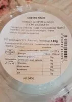 Mängden socker i Chèvre frais - Fromage de chèvre au lait cru