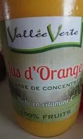 Mängden socker i Jus d'Orange à base de concentré