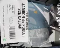 Mängden socker i Sandwich jambon de poulet sce caesar