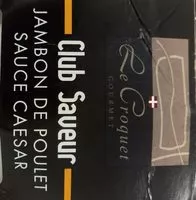 Mängden socker i Sandwich jambon de poulet sauce caesar