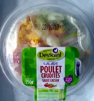 Mängden socker i Salade poulet crudités, sauce caesar