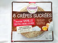 Mängden socker i Crêpes sucrées parfum vanille
