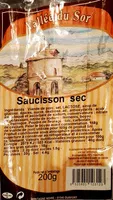 Mängden socker i Saucisson sec Vallée du sor