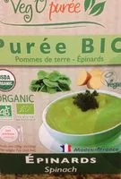 Mängden socker i Puree pommes de terre epinards