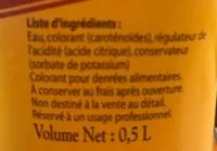 Mängden socker i Colorant jaune