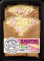 Mängden socker i 2 Galettes Jambon Emmental Mozzarella