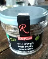 Mängden socker i Rillettes pur porc aux épices