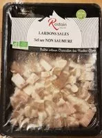 Mängden socker i Lardons salés sel sec Non saumuré
