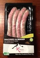 Mängden socker i Saucisse du Berger aux herbes de Provence