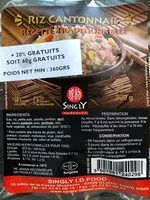 Mängden socker i Riz Cantonais