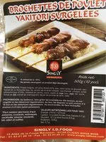 Mängden socker i Brochette de poulet