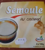 Mängden socker i semoule au caramel
