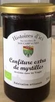 Mängden socker i Confiture extra de myrtilles