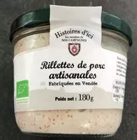 Mängden socker i Rillettes de porc artisanales